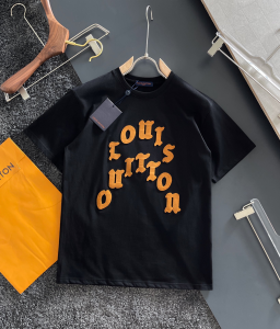 Louis Vuitton Mens Black Cotton T Shirt 