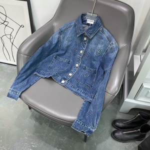 Chanel 2021 Denim Blue Camellia Jacket 