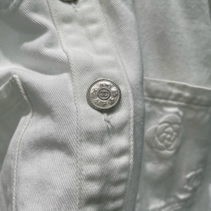 Luxury Womens Clothing Chanel 2021 Denim White Camellia Jacket SML A29PP780 AA160807