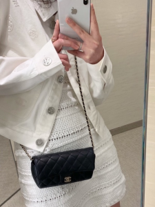 Luxury Womens Clothing Chanel 2021 Denim White Camellia Jacket SML A29PP780 AA160807