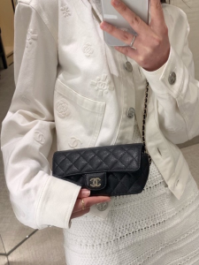 Luxury Womens Clothing Chanel 2021 Denim White Camellia Jacket SML A29PP780 AA160807