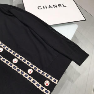 Luxury Womens Clothing Chanel Black Knit Cotton Cardigan SML A29PP580 AA160801
