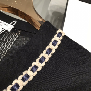 Luxury Womens Clothing Chanel Black Knit Cotton Cardigan SML A29PP580 AA160801