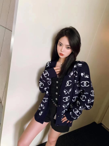 Luxury Womens Clothing Chanel CC Logo Knit Cardigans SML A29PP680 AA160804