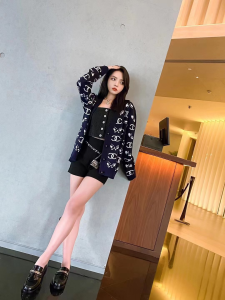 Luxury Womens Clothing Chanel CC Logo Knit Cardigans SML A29PP680 AA160804