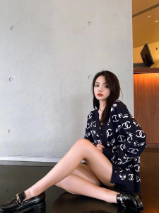 Luxury Womens Clothing Chanel CC Logo Knit Cardigans SML A29PP680 AA160804