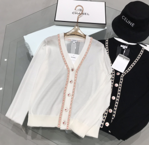 Chanel White Knit Cotton Cardigan 