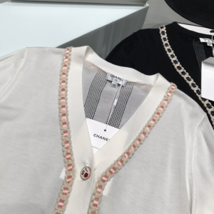 Luxury Womens Clothing Chanel White Knit Cotton Cardigan SML A29PP580 AA160802