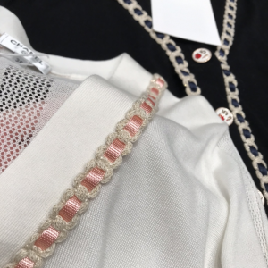 Luxury Womens Clothing Chanel White Knit Cotton Cardigan SML A29PP580 AA160802