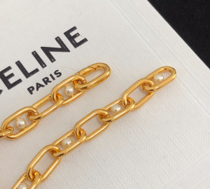 Luxury Womens Jewelry Celine Gold Chain Bracelet A39PP145 AA160829