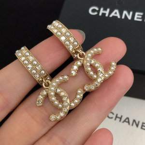 Chanel Earrings Chanel Pearls Double CC Earrings 
