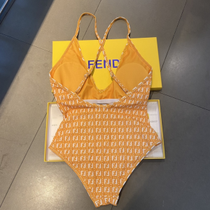 Luxury Womens Clothing Fendi FF Cotton Swimwear in Orange SML A144PP110 AA161079