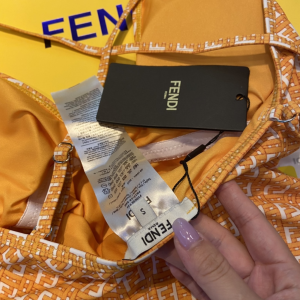 Luxury Womens Clothing Fendi FF Cotton Swimwear in Orange SML A144PP110 AA161079