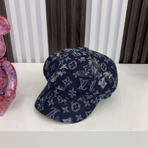 Louis Vuitton Monogram Denim Blue Newsboy Cap 