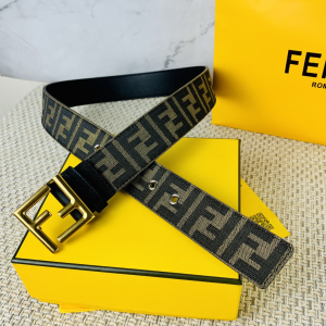 Fendi Mens FF Logo Jacquard Belt 38MM 