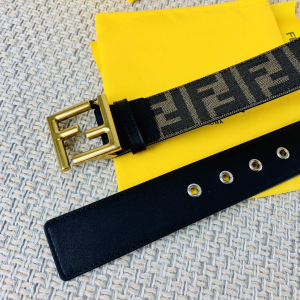 Luxury Mens Belt Fendi Mens FF Logo Jacquard Belt 38MM A175PP240 AA161362