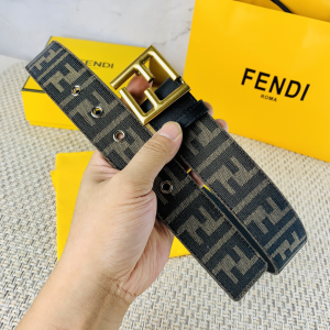 Luxury Mens Belt Fendi Mens FF Logo Jacquard Belt 38MM A175PP240 AA161362