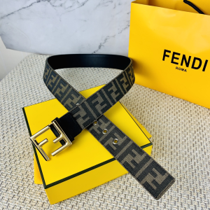 Fendi Mens FF Logo Jacquard Belt 38MM 