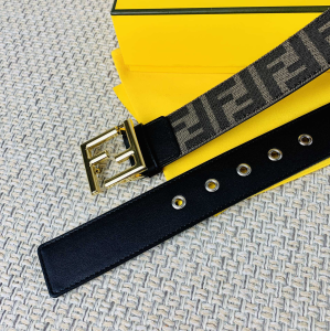 Luxury Mens Belt Fendi Mens FF Logo Jacquard Belt 38MM A175PP240 AA161363