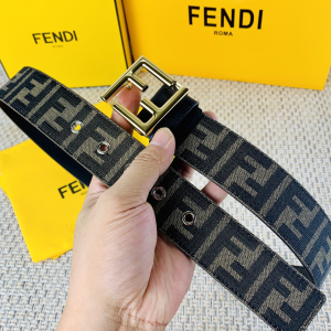 Luxury Mens Belt Fendi Mens FF Logo Jacquard Belt 38MM A175PP240 AA161363