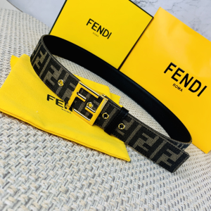 Luxury Mens Belt Fendi Mens FF Logo Jacquard Belt 38MM A175PP240 AA161363