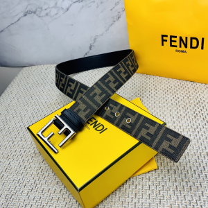 Fendi Mens FF Logo Jacquard Belt 38MM 
