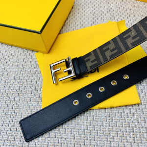 Luxury Mens Belt Fendi Mens FF Logo Jacquard Belt 38MM A175PP240 AA161364