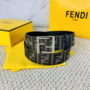 Luxury Mens Belt Fendi Mens FF Logo Jacquard Belt 38MM A175PP240 AA161364