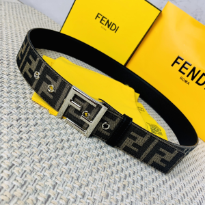 Luxury Mens Belt Fendi Mens FF Logo Jacquard Belt 38MM A175PP240 AA161364
