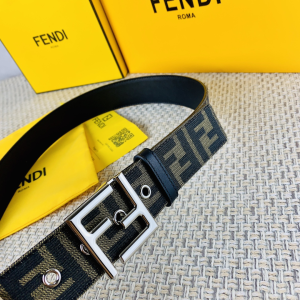 Luxury Mens Belt Fendi Mens FF Logo Jacquard Belt 38MM A175PP240 AA161364