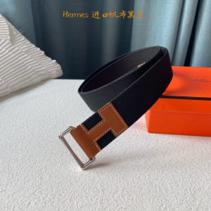 Luxury Mens Belt Hermes Nomade Knotted Style Belt in Black 40MM A175PP240 AA161400