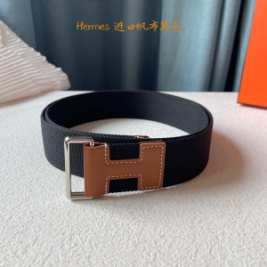 Luxury Mens Belt Hermes Nomade Knotted Style Belt in Black 40MM A175PP240 AA161400