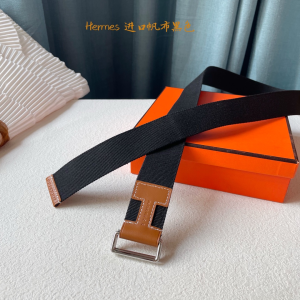 Luxury Mens Belt Hermes Nomade Knotted Style Belt in Black 40MM A175PP240 AA161400