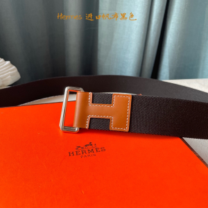 Luxury Mens Belt Hermes Nomade Knotted Style Belt in Black 40MM A175PP240 AA161400