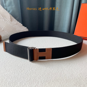 Luxury Mens Belt Hermes Nomade Knotted Style Belt in Black 40MM A175PP240 AA161400