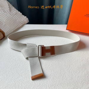 Hermes Nomade Knotted Style Belt White 40MM 