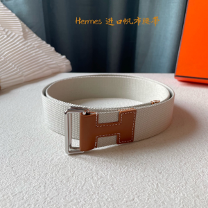 Luxury Mens Belt Hermes Nomade Knotted Style Belt in White 40MM A175PP240 AA161399
