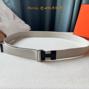 Luxury Mens Belt Hermes Nomade Knotted Style Belt in White 40MM A175PP240 AA161402