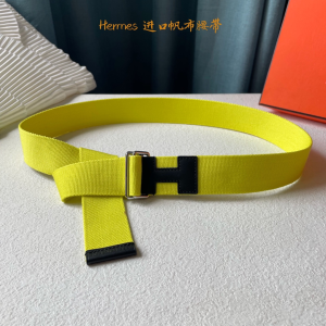 Hermes Nomade Knotted Style Belt Yellow 40MM 