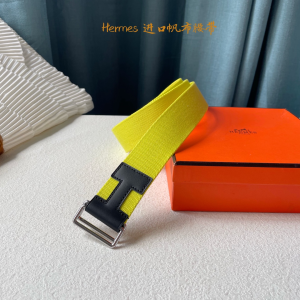 Luxury Mens Belt Hermes Nomade Knotted Style Belt in Yellow 40MM A175PP240 AA161401