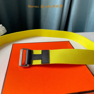 Luxury Mens Belt Hermes Nomade Knotted Style Belt in Yellow 40MM A175PP240 AA161401
