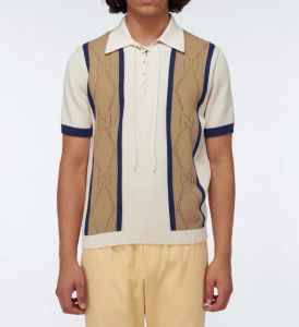 Luxury Womens Clothing Gucci GG Perforated Cotton Tops SML A154PP580 AA161355