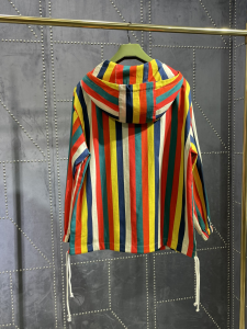 Luxury Womens Clothing Gucci Multicolor Stripes Hoodies Jacket SML A154PP580 AA161348