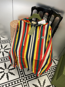 Luxury Womens Clothing Gucci Multicolor Stripes Hoodies Jacket SML A154PP580 AA161348
