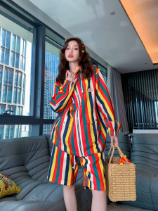 Luxury Womens Clothing Gucci Multicolor Stripes Hoodies Jacket SML A154PP580 AA161348
