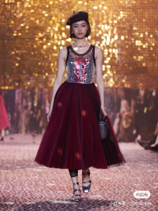 Luxury Womens Hat Dior Mesh Beret with Veil in Black Cotton A154PP580 AA161357