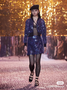 Luxury Womens Hat Dior Mesh Beret with Veil in Black Cotton A154PP580 AA161357