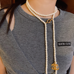 Luxury Womens Jewelry Chanel Necklace Chanel White Pearls Necklaces A152PP150 AA161343