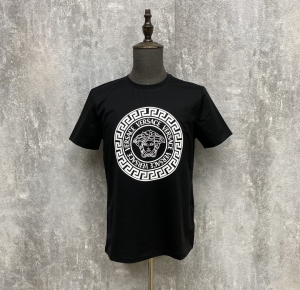 Versace Medusa Black Cotton T Shirt 