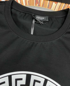 Luxury Mens Clothing Versace Medusa Black Cotton T Shirt S To XXXL A227PP180 AA161514